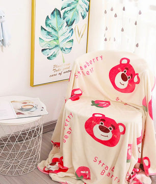Hello Kitty Blankets Plush Flannel Kawaii Sanrio Room Decor Gift For Girl HK45 - Lusy Store LLC