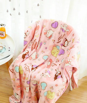 Hello Kitty Blankets Plush Flannel Kawaii Sanrio Room Decor Gift For Girl HK45 - Lusy Store LLC