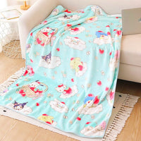 Hello Kitty Blankets Plush Flannel Kawaii Sanrio Room Decor Gift For Girl HK45 - Lusy Store LLC