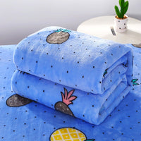 Hello Kitty Blankets Sanrios Y2K Flannel Blanket Anime Covered Super Soft Winter Blanket HK51 Blue 2
