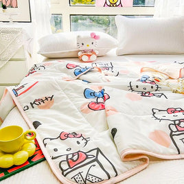 Hello Kitty Blankets Y2K Kawaii Anime Cute Cooled Quilt Gifts For Girls HK54 - Lusy Store LLC