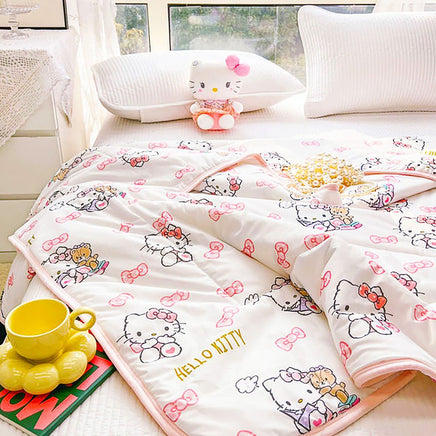 Hello Kitty Blankets Y2K Kawaii Anime Cute Cooled Quilt Gifts For Girls HK54 - Lusy Store LLC