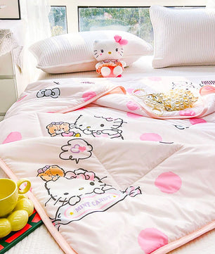 Hello Kitty Blankets Y2K Kawaii Anime Cute Cooled Quilt Gifts For Girls HK54 - Lusy Store LLC