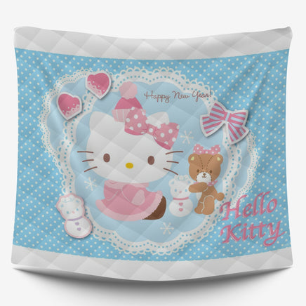 Hello Kitty Blue Bedding Set - A Cute Addition to Your Room 1pc Quilt