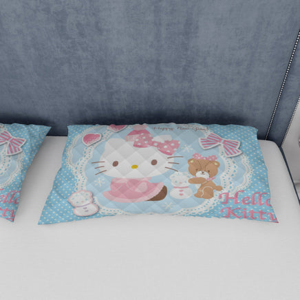 Hello Kitty Blue Bedding Set - A Cute Addition to Your Room - Lusy Store LLC