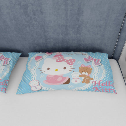 Hello Kitty Blue Bedding Set - A Cute Addition to Your Room - Lusy Store LLC