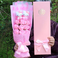 Hello Kitty Bouquet Cartoon Cat Plush Doll Toy Stuffed Animals Creative Gifts - Lusy Store LLC