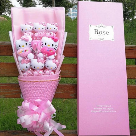 Hello Kitty Bouquet Cartoon Cat Plush Doll Toy Stuffed Animals Creative Gifts - Lusy Store LLC