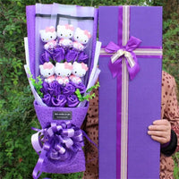 Hello Kitty Bouquet Cartoon Cat Plush Doll Toy Stuffed Animals Creative Gifts - Lusy Store LLC