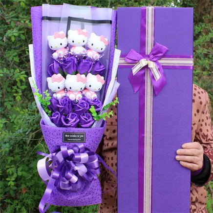 Hello Kitty Bouquet Cartoon Cat Plush Doll Toy Stuffed Animals Creative Gifts - Lusy Store LLC