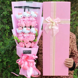 Hello Kitty Bouquet Cartoon Cat Plush Doll Toy Stuffed Animals Creative Gifts - Lusy Store LLC