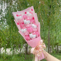 Hello Kitty Bouquet Cartoon Cat Plush Doll Toy Stuffed Animals Creative Gifts - Lusy Store LLC