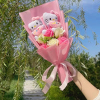 Hello Kitty Bouquet Cartoon Cat Plush Doll Toy Stuffed Animals Creative Gifts - Lusy Store LLC