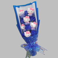 Hello Kitty Bouquet Kawaii Cat Plush Dolls Rose Soap Flowers Graduation Gifts - Lusy Store LLC