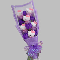 Hello Kitty Bouquet Kawaii Cat Plush Dolls Rose Soap Flowers Graduation Gifts - Lusy Store LLC