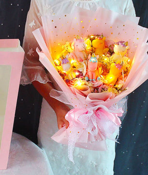 Hello Kitty Bouquet Led Light Bouquet Kawaii Plush Toys Stuffed Flower For Girl HK78-3 - Lusy Store LLC