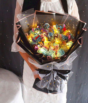 Hello Kitty Bouquet Led Light Bouquet Kawaii Plush Toys Stuffed Flower For Girl HK78-3 - Lusy Store LLC