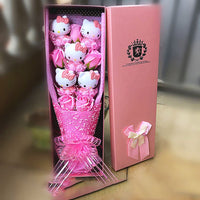 Hello Kitty Bouquet Led Light Bouquet Kawaii Plush Toys Stuffed Flower For Girl HK78 - Lusy Store LLC