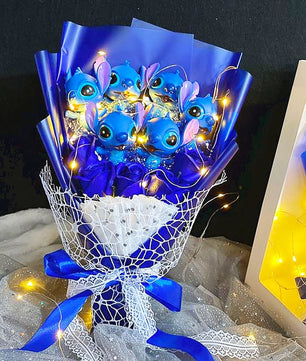 Hello Kitty Bouquet Led Light Bouquet My Melody Cinnamoroll Kuromi Kawaii Plush Toys Stuffed Flower For Girl HK78-2 - Lusy Store LLC