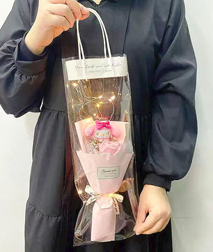 Hello Kitty Bouquet Led Light Bouquet My Melody Cinnamoroll Kuromi Kawaii Plush Toys Stuffed Flower For Girl HK78-2 - Lusy Store LLC