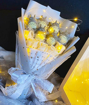Hello Kitty Bouquet Led Light Bouquet My Melody Cinnamoroll Kuromi Kawaii Plush Toys Stuffed Flower For Girl HK78-2 - Lusy Store LLC