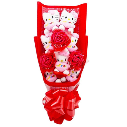 Hello Kitty Bouquet Plush Doll Toy Stuffed Animals Creative Birthday Mothers Day Gifts HK80 - Lusy Store LLC