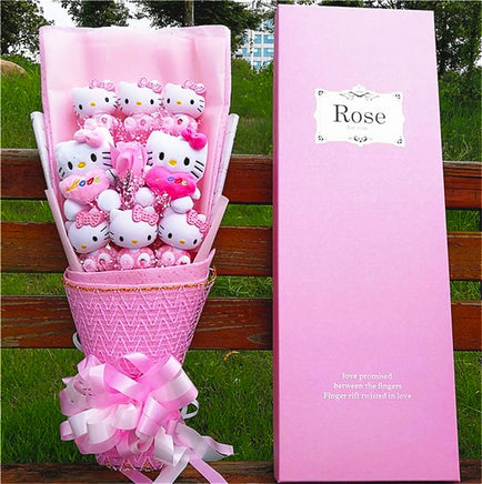 Hello Kitty Bouquet Plush Doll Toy Stuffed Animals Creative Birthday Mothers Day Gifts HK80 - Lusy Store LLC