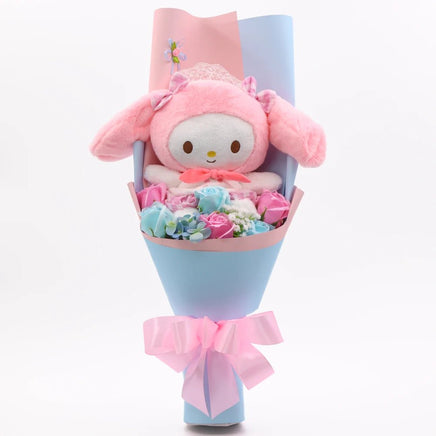 Hello Kitty Bouquet Sanrio Kawaii Plush Toy Soft Stuffed Graduation Birthday Gifts - Lusy Store LLC