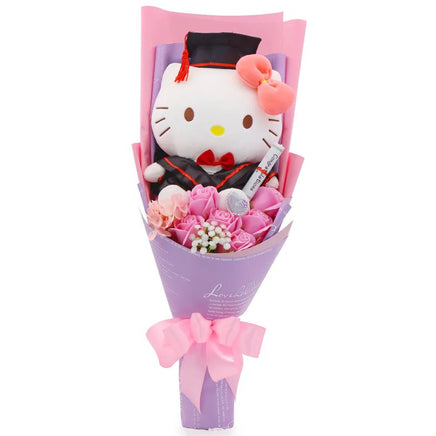 Hello Kitty Bouquet Sanrio Kawaii Plush Toy Soft Stuffed Graduation Birthday Gifts - Lusy Store LLC