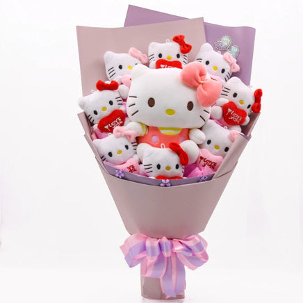 Hello Kitty Bouquet Sanrio Kawaii Plush Toy Soft Stuffed Graduation Birthday Gifts - Lusy Store LLC