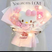 Hello Kitty Bouquet Sanrio Kawaii Plush Toy Soft Stuffed Graduation Birthday Gifts - Lusy Store LLC