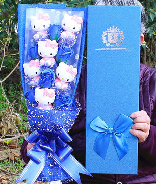 Hello Kitty Bouquet Sanrio Plush Stuffed Cute Soap Flower Gift Box HK79-2 - Lusy Store LLC