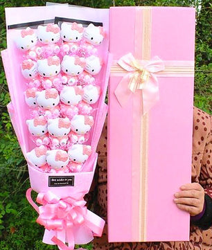 Hello Kitty Bouquet Sanrio Plush Stuffed Cute Soap Flower Gift Box HK79-2 - Lusy Store LLC