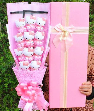 Hello Kitty Bouquet Sanrio Plush Stuffed Cute Soap Flower Gift Box HK79-2 - Lusy Store LLC