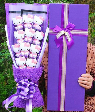 Hello Kitty Bouquet Sanrio Plush Stuffed Cute Soap Flower Gift Box HK79-2 - Lusy Store LLC