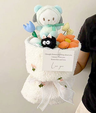 Hello Kitty Bouquet Sanrio Plush Stuffed Cute Soap Flower Gift Box HK79 - Lusy Store LLC