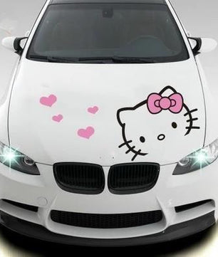Hello kitty canopy car sticker cartoon cute pull head cover body decoration car sticker - Lusy Store