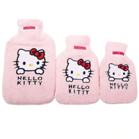 Hello kitty cartoon pink rubber hot water bottle water bag liner plush toys kids hand warmer