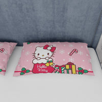 Hello Kitty Christmas Bedding Set for a Joyful Season Pink Quilted - Lusy Store LLC
