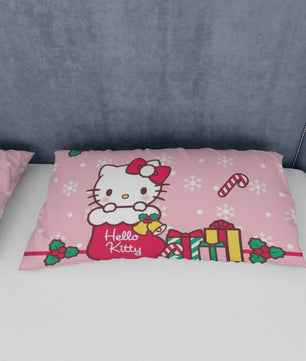 Hello Kitty Christmas Bedding Set for a Joyful Season Pink Quilted - Lusy Store LLC