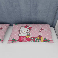 Hello Kitty Christmas Bedding Set for a Joyful Season Pink Quilted - Lusy Store LLC