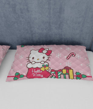 Hello Kitty Christmas Bedding Set for a Joyful Season Pink Quilted - Lusy Store LLC