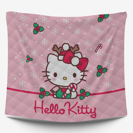 Hello Kitty Christmas Bedding Set to Spread Holiday Cheer Pink Bedding Set for a Charming Bedroom - Lusy Store LLC