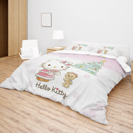 Hello Kitty Christmas Delights - Hello Kitty Bed Set for a Cozy Slumber - Lusy Store LLC