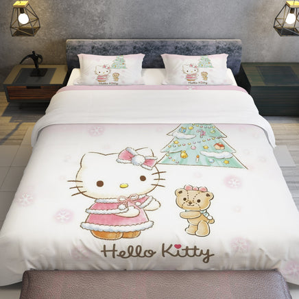 Hello Kitty Christmas Delights - Hello Kitty Bed Set for a Cozy Slumber - Lusy Store LLC
