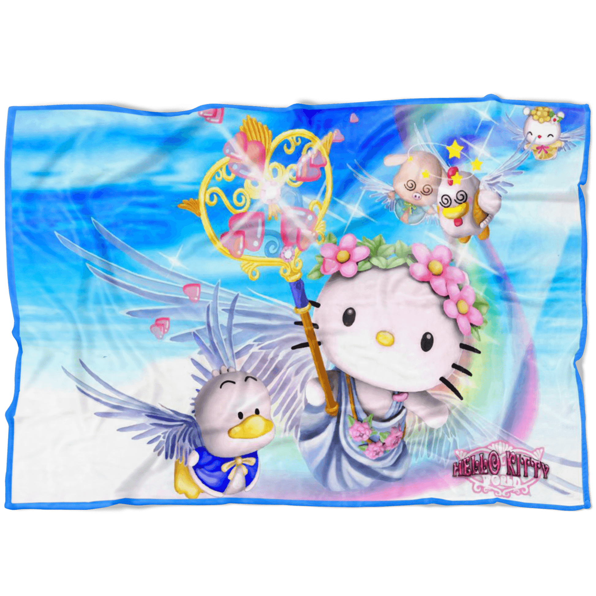Hello Kitty Colorful Fleece Blanket Lightweight Supremely Soft Funny - Lusy Store