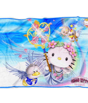 Hello Kitty Colorful Fleece Blanket Lightweight Supremely Soft Funny - Lusy Store
