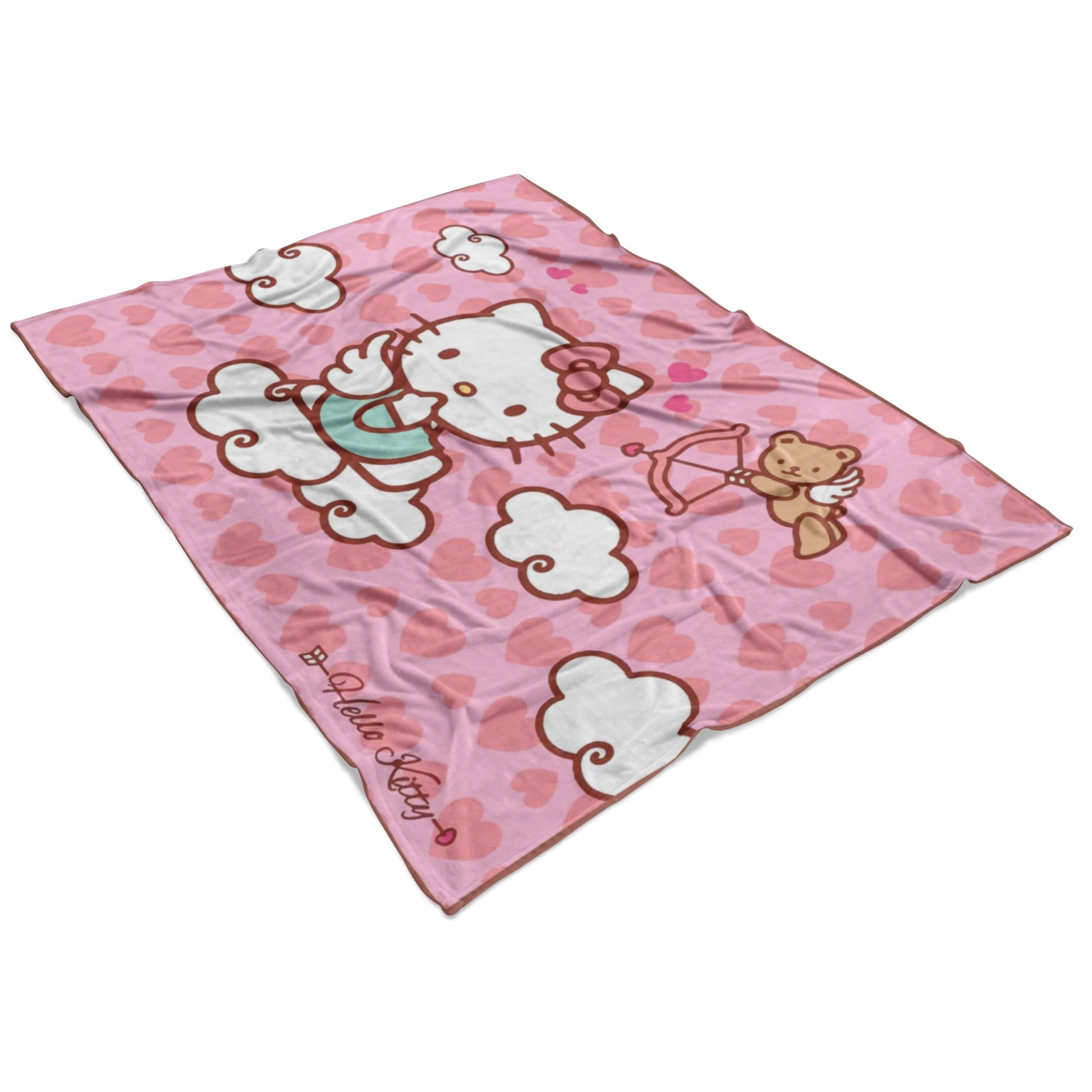 Hello Kitty Cupid Fleece Blanket Lightweight Supremely Soft - Lusy Store