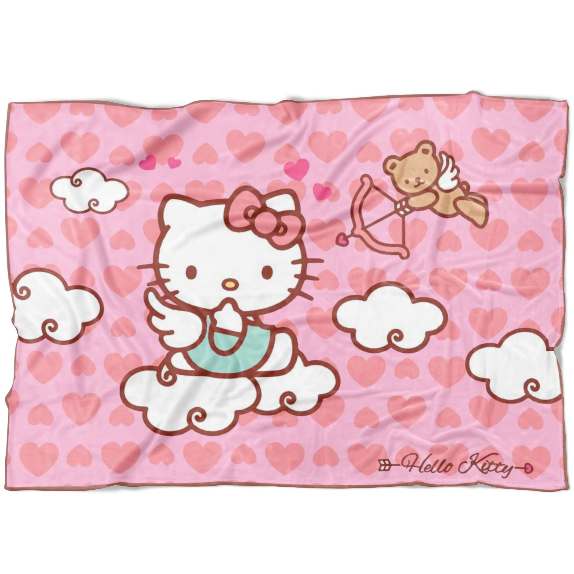 Hello Kitty Cupid Fleece Blanket Lightweight Supremely Soft - Lusy Store