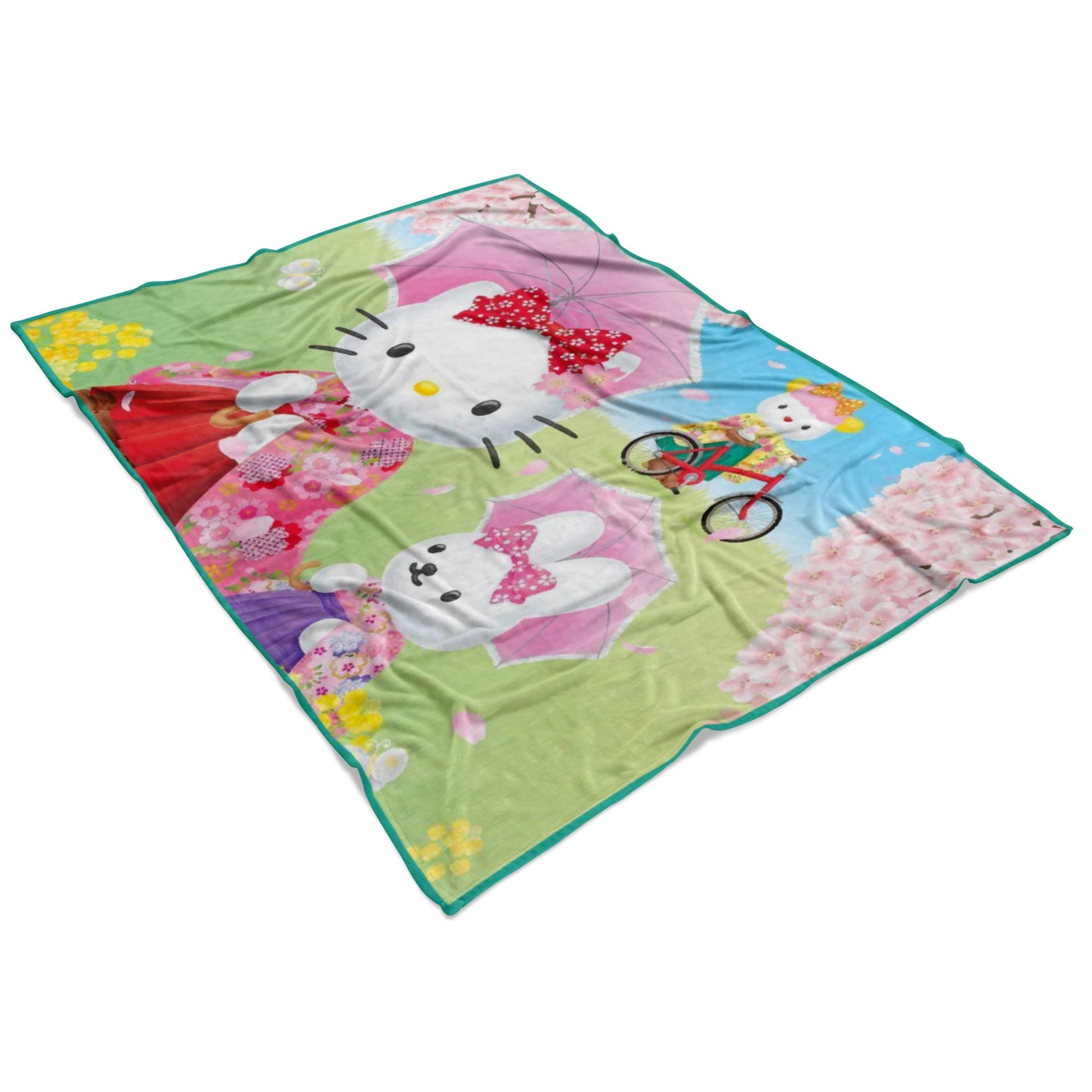 Hello Kitty Cute Fleece Blanket Lightweight Supremely Soft Colorful - Lusy Store